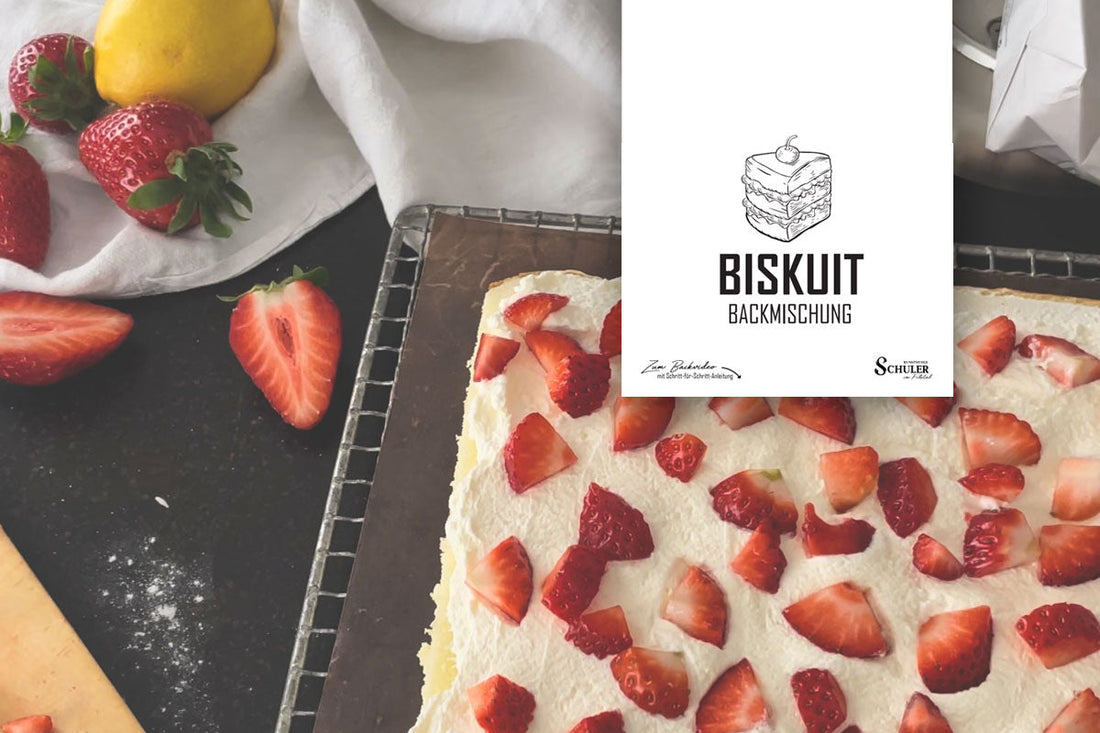 Erdbeer Biskuit-Rolle