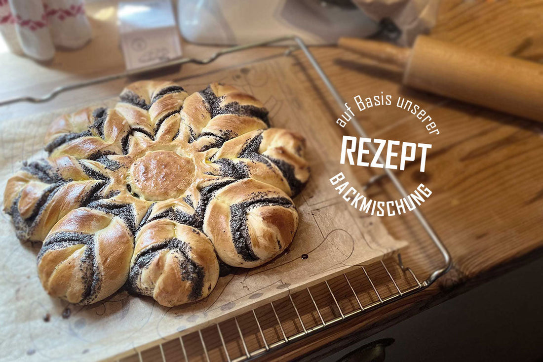 Köstlicher Mohnblume / Mohnstern mit Rezept und Anleitung