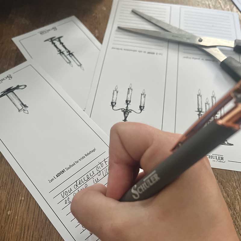 Adventskalender  als Backbox 4 1/4 Advent mit individualisierbaren Etiketten