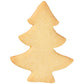 Ausstecherform Tannenbaum, dieser ist 6  cm groß und aus rostfreiem Edelstahl, hier ist der fertige Keks zu sehen.