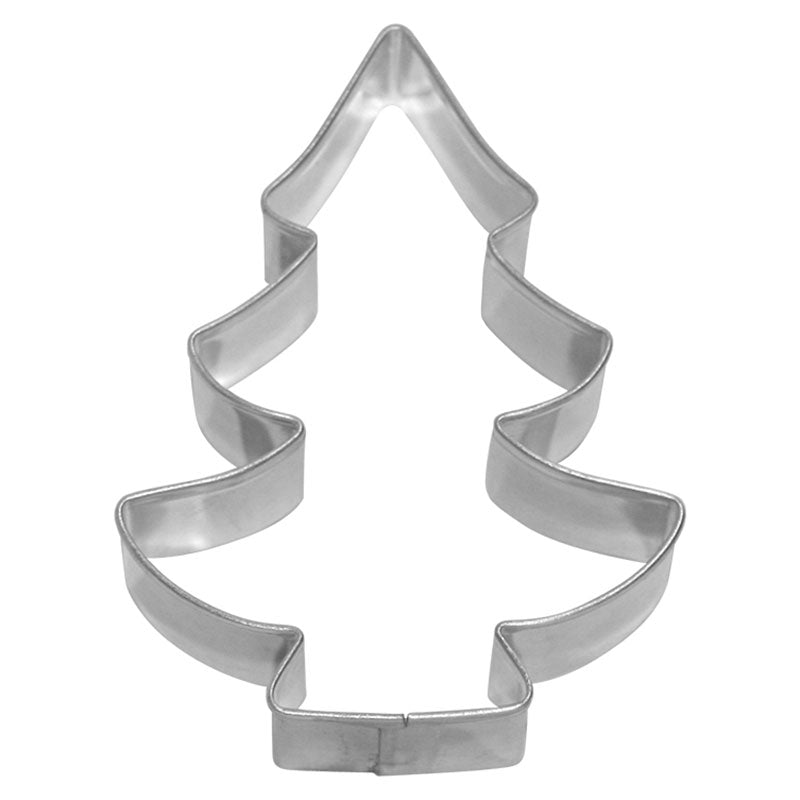 Ausstecherform Tannenbaum, dieser ist 6  cm groß und aus rostfreiem Edelstahl.