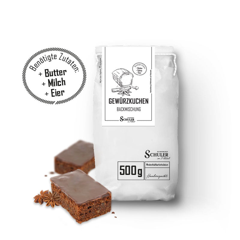 Regionale Backmischung für köstlichen Gewürzkuchen in stilvoller Verpackung