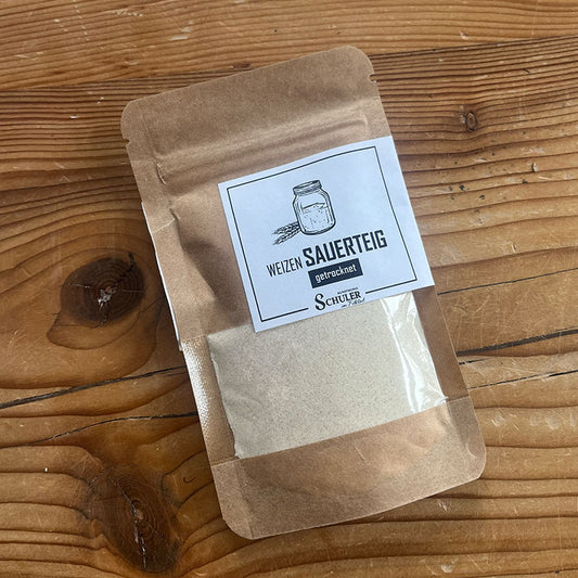 Getrockneter Sauerteig auf Weizenbasis abgepackt für anspruchsvolle Hobbybäcker