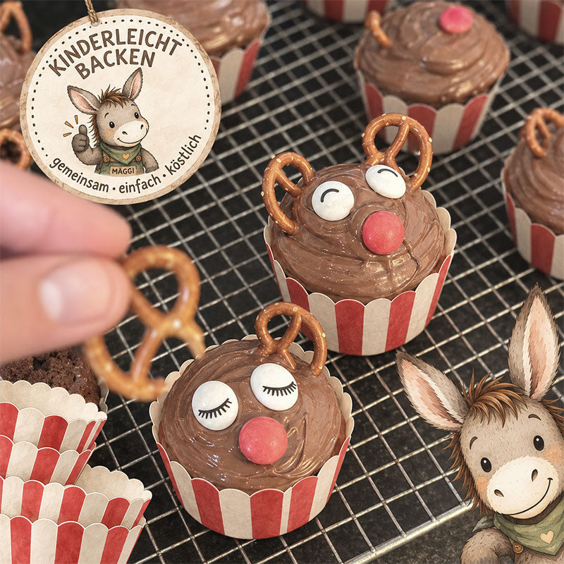 Rentier Muffins aus Backbox im Advent 