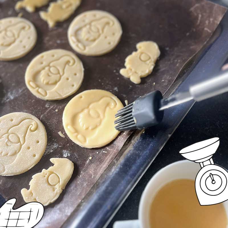 Wichtel Ausstecher für Plätzchen Backen als Prägestempel in der Backbox für Kinder