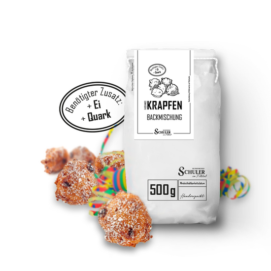 Backmischung für knusprige  Faschingskrapfen zum einfachen Selberbacken
